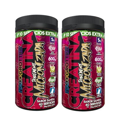 2 FRASCOS CREATINA MONOHIDRATO - 40 SERV C/U - SANDIA