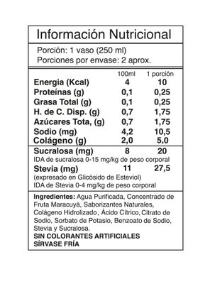 Imagen 2 del producto AGUA DE FRUTAS + COLAGENO 55OCC MARACUYA - I LIKE