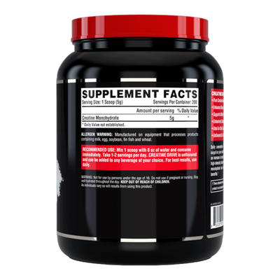 Imagen 2 del producto CREATINA DRIVE MONOHIDRATADA 1 KILO 200 SV – NUTRE