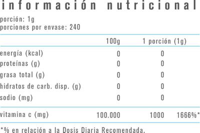Imagen 2 del producto VITAMINA C 1000MG 240GR - ALPHA MEDICA