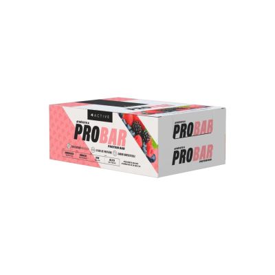 BOX 16 BARRAS PROBAR PROTEIN BAR FRUTOS ROJOS - 4ACTIVE