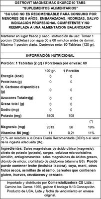 Imagen 2 del producto MAGNESIO MAX 60 TABLETAS - OSTROVIT