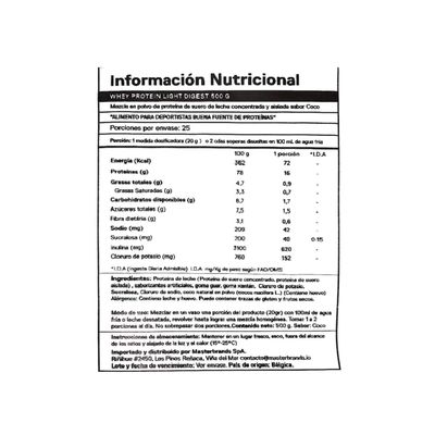 Imagen 2 del producto PROTEINA WHEY LIGHT DIGESTY COCONUT 500GR - QNT
