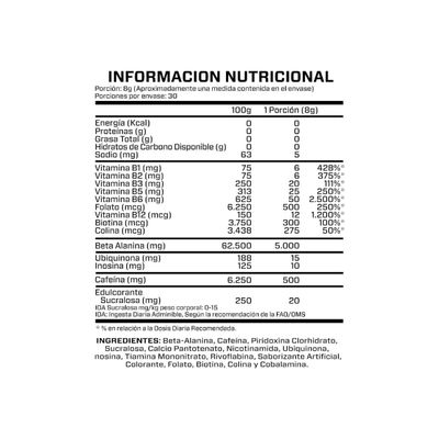 Imagen 2 del producto Pre-entreno 240gr 30 Servicios - Briahlabs