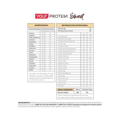 Imagen 2 del producto PROTEINA WHEY SWEET VAINILLA 2.9LB (1.32KG)- YOUR PROTEIN