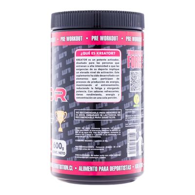 Imagen 2 del producto Pre Entreno Kreator sabor Hawaii 600 grs.- 30sv - Winkler Nutrition