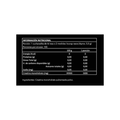 Imagen 2 del producto CREATINA MONOHIDRATADA SILVER 500GR 100SV - RH45