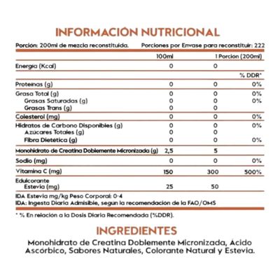 Imagen 2 del producto CREATINA MONOHIDRATO 1.2 KG - 222 SV MANGO MARACUYA - ITALO GROTTINI