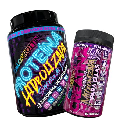 PROTEINA HIDROLIZADA PIE DE LIMÓN 2,3 LB + CREATINA 40 SV CANDY POP