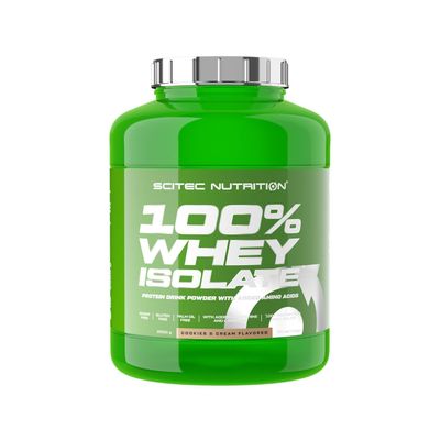 Proteína 100 Whey isolate 2kg 80 SV COOKIES -Scitec Nutrition