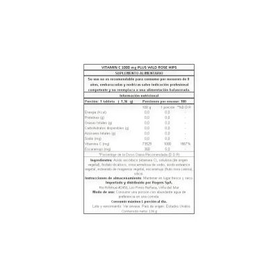 Imagen 2 del producto VITAMINA C 1000MG 100 CAPSULAS - NATURE'S TRUTH