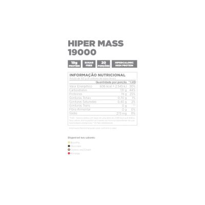 Imagen 2 del producto Hiper Mass 19000 7 Libras CHOCOLATE - Atlhetica