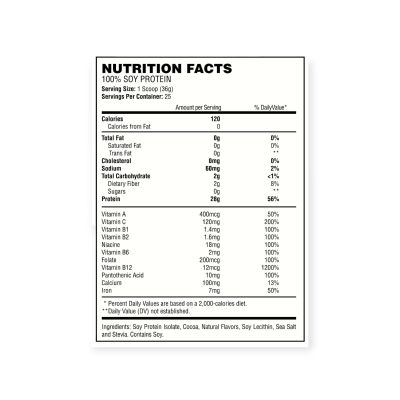 Imagen 2 del producto PROTEINA 100% SOY PROTEIN 2LBS 25 SV VAINILLA - HEXACORE