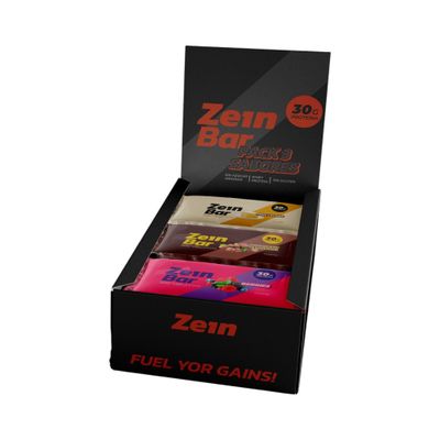 BOX DE 12 BARRAS DE PROTEINA ZEIN MIX 3 SABORES 100GR - ZEIN
