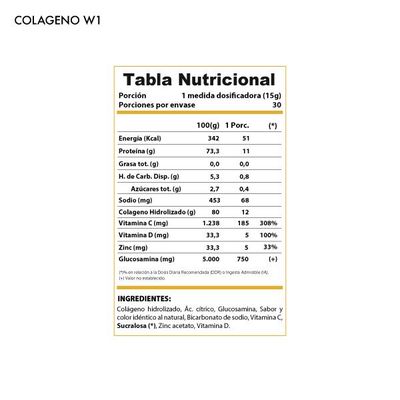 Imagen 2 del producto Colágeno Hidrolizado sabor Naranja 450 grs. - Winkler Nutrition