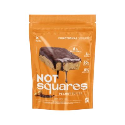 BARRAS DE PROTEINA NOT SQUARES 5 UNIDADES PEANUT BUTTER - NOTCO