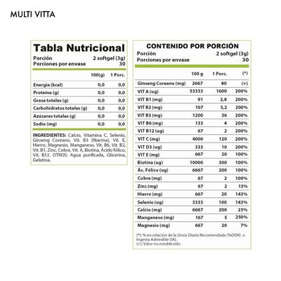 Imagen 2 del producto Multivitaminico Re-vitta 60 capsulas - Winkler Nutrition