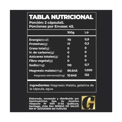 Imagen 2 del producto MAGNESIO MALATO 90 CAPSULAS - GREATLHETE