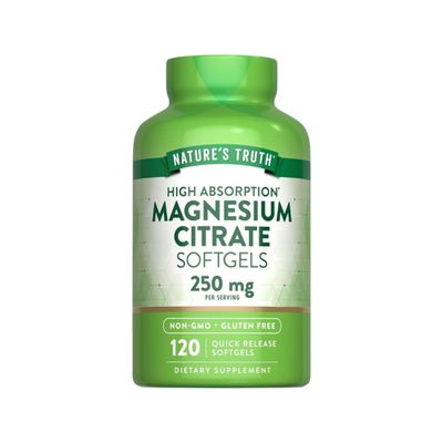Imagen 1 del producto MAGNESIO CITRATO 250MG 60 SOFTGELS - NATURE'S TRUTH