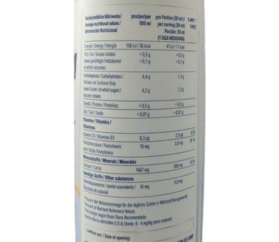 Imagen 2 del producto Calcio Liquido - Sabor Naranja - Energybody - 1 Litro