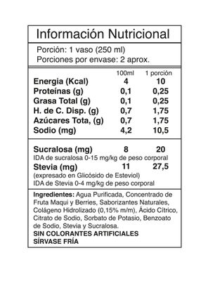 Imagen 2 del producto AGUA DE FRUTAS + COLAGENO 55OCC MAQUI BERRIES - I LIKE