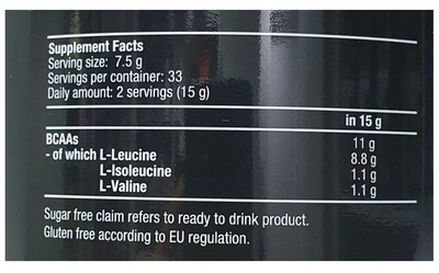 Imagen 2 del producto Bcaa 811 Zero Biotechusa - Peach Ice tea