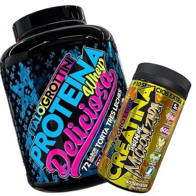 PROTEINA WHEY DELICIOSA TORTA 3 LECHES + CREATINA 40 SV MANGO MARACUYA