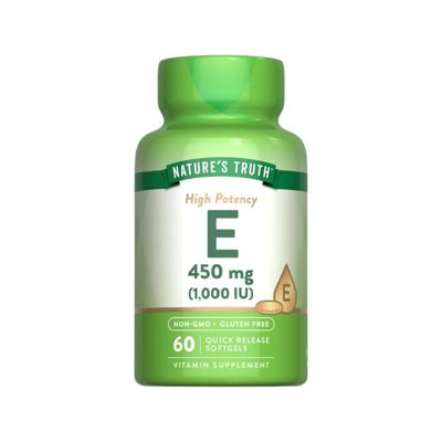 Imagen 1 del producto VITAMINA E 450MG (1000 IU) 60 SOFTGELS - NATURE'S TRUTH