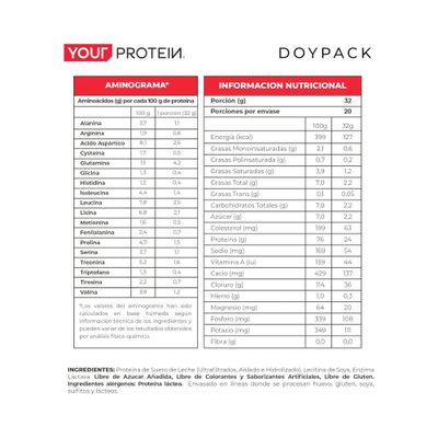 Imagen 2 del producto PROTEINA WHEY SIN SABOR 1.4LB (600GR) - YOUR PROTEIN
