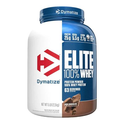 Imagen 1 del producto PROTEINA ELITE 100% WHEY 5 LB - DYMATIZE CHOCOLATE