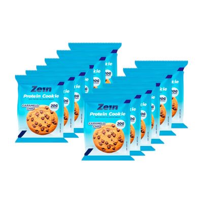 PACK X12 GALLETON PROTEIN COOKIE 20GR CARAMELO CHIP ZEIN