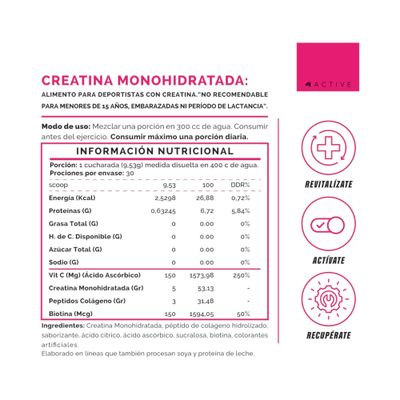 Imagen 2 del producto CREATINA BEAUTY 282GRS PEACH ICE TEA VIBES 4ACTIVE WOMEN