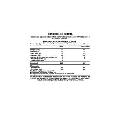 Imagen 2 del producto PROTEÍNA WHEY DELICIOSA 2.6 LIBRAS 37 SV BANANALICIOSA - ITALO GROTTINI