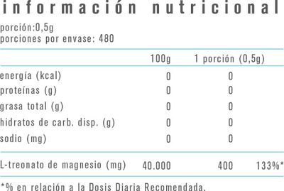 Imagen 2 del producto L-TREONATO MAGNESIO 400MG 240GR - ALPHA MEDICA