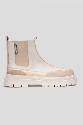 Botín Cuero Gaff Blanco Landazuri