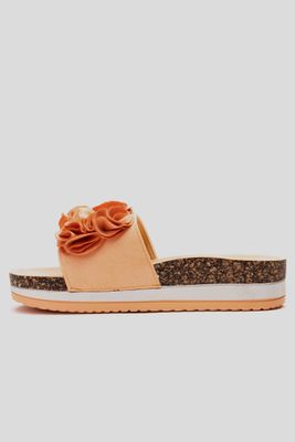 Imagen 2 del producto Sandalia Mujer Naranjo Flowers Chancleta