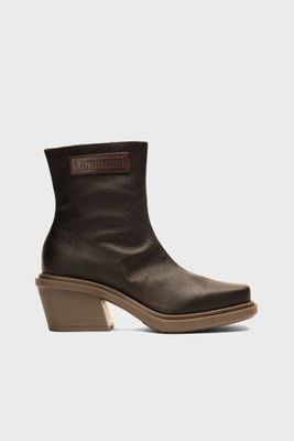 Botín Cuero Hela Café Caoba Landazuri