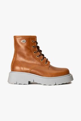 Botín Cuero Atenea Café Celeste Landazuri