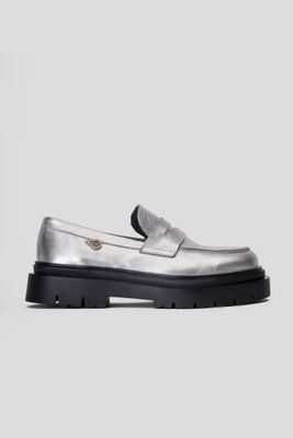 Mocasín Cuero Mármara Plata Landazuri