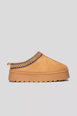 Pantufla Felpuda Mujer Camel Alisa Chinitown