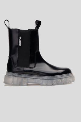 Botín Cuero Vesta Negra - Cristal Landazuri