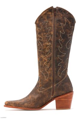 Imagen 2 del producto Bota Vaquera Cuero Haya Café Rústico Acha