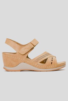 Sandalia Mujer Beige Milán Chancleta