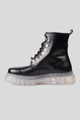 Imagen 2 del producto Botín Cuero Priss Negra Cristal Landazuri