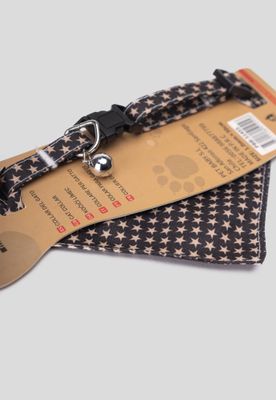 Imagen 2 del producto Collar de Gato con Bandana Negro con Estrellas Chinitown