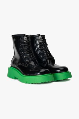 Imagen 2 del producto Botín Cuero Atenea Negro Verde Landazuri