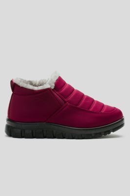 Zapatilla Mujer Burdeo Impermeable Chancleta