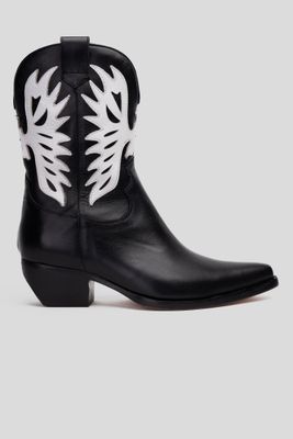 Bota Cuero Vaquera Altar Negro Landazuri