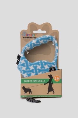 Imagen 2 del producto Correa Retráctil con Diseño Celeste Chinitown