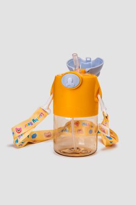 Botella Portatil De Agua 650ml Con Correa Amarillo Chinitown